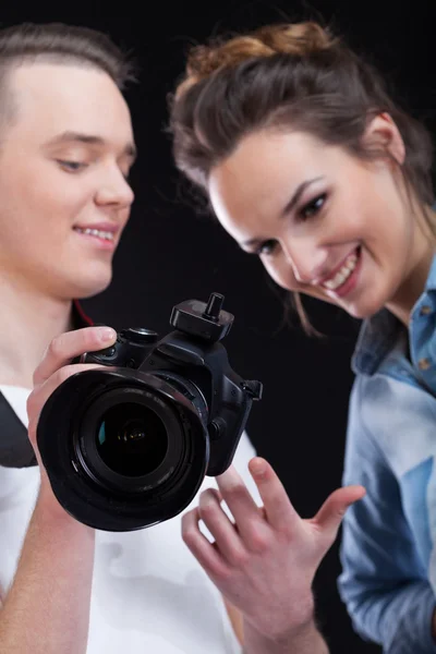 Photographer and model — Stock Photo, Image