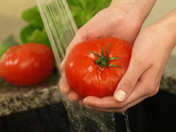 Tomatendusche — Stockfoto