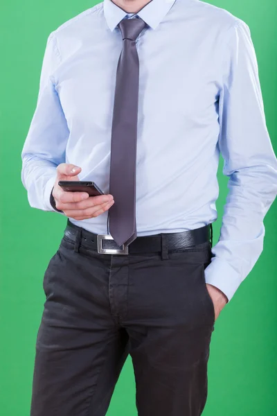 Man met smartphone — Stockfoto