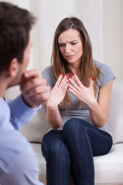 Depressieve vrouw emoties — Stockfoto