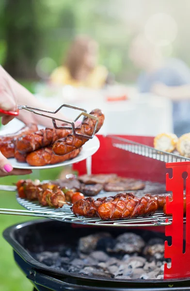 Delicious grilled sausages — Stock Photo, Image