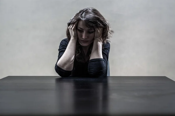 Woman suffering from a severe depression — Stock Photo, Image