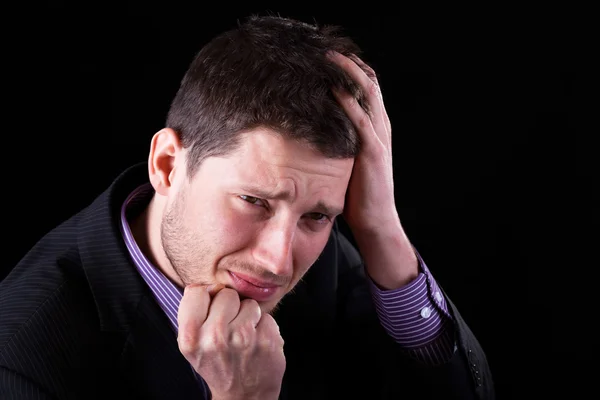 Geschäftsmann mit Kopfschmerzen — Stockfoto