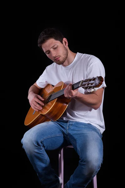 Professional guitar player — Stock Photo, Image