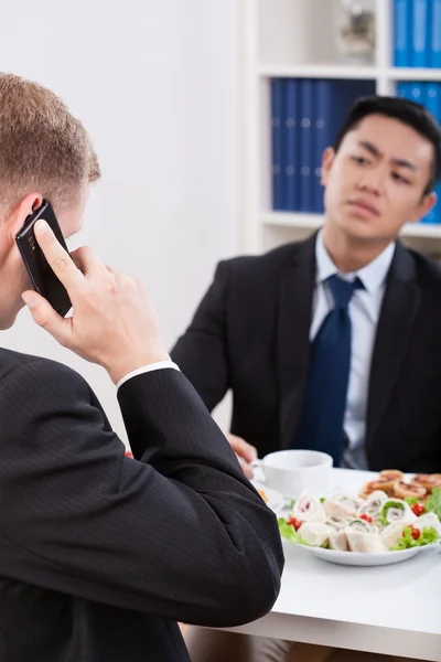 Businessmen having a lunch time — Stock Photo, Image