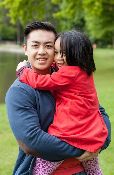 Père aimant avec sa fille — Photo