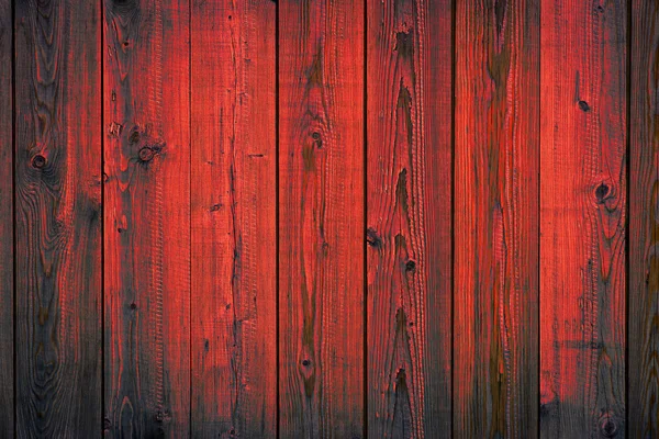 Red painted wooden peeling off planks, texture background — Stock Photo, Image