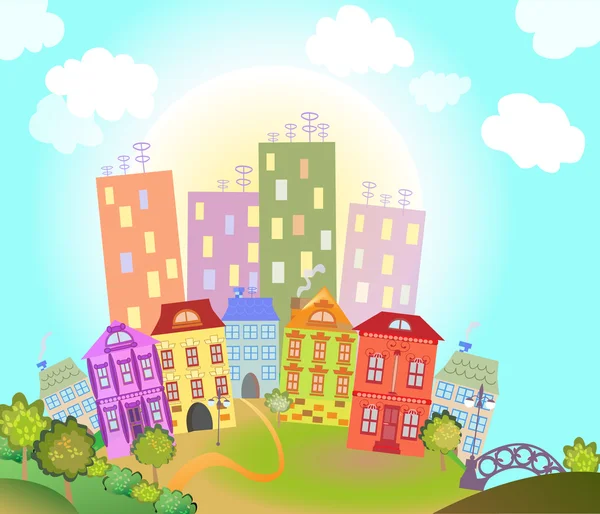 Toy town — Stock Vector