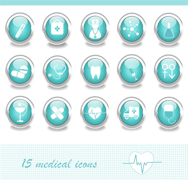 Iconos médicos — Vector de stock