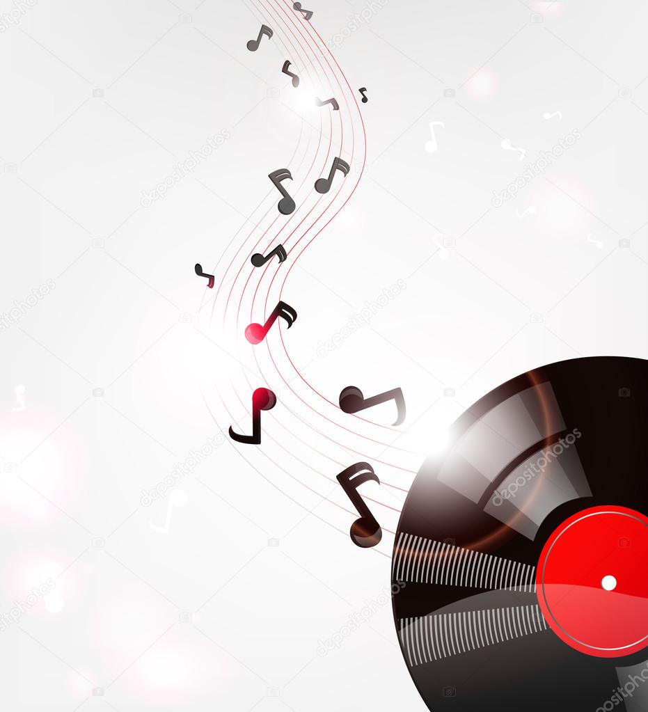 Abstract music background illustration for your design