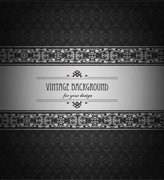 Vintage background, antique, beautiful old paper, card, ornate cover page, label. floral luxury ornamental pattern template for design — Stock Vector