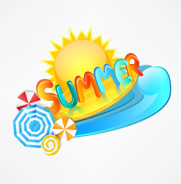 Stijlvolle logo van zomer — Stockvector