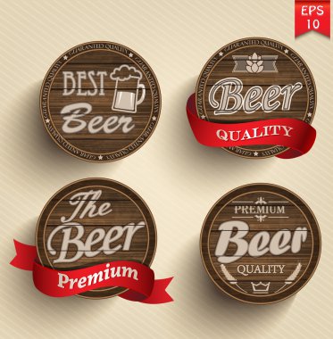 Bira ürün logosu etiket kümesi