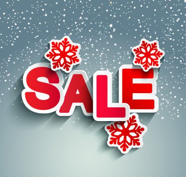 Background with winter sale clipart