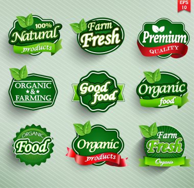 Farm fresh food label, badge or seal clipart