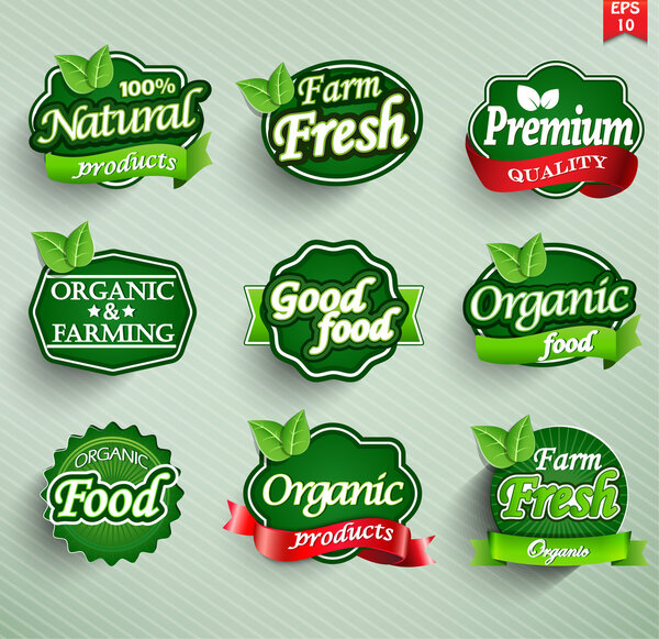 Farm fresh food label, badge or seal