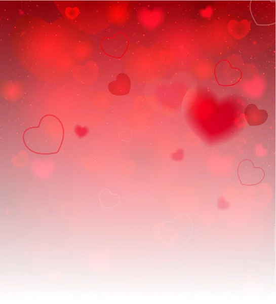 Valentijnsdag achtergrond met harten — Stockvector