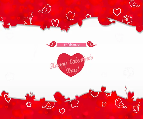 Frame with hearts of Valentine's Day. — Stock Vector