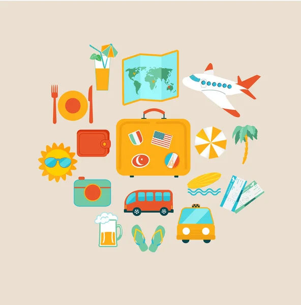 Viajes aplicaciones móviles UI — Vector de stock