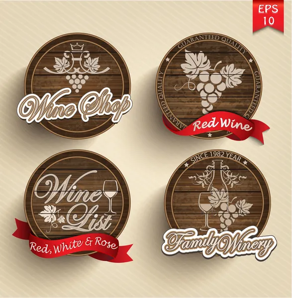 Set label of wine — Stock Illustration Set label of wine Stock Vector