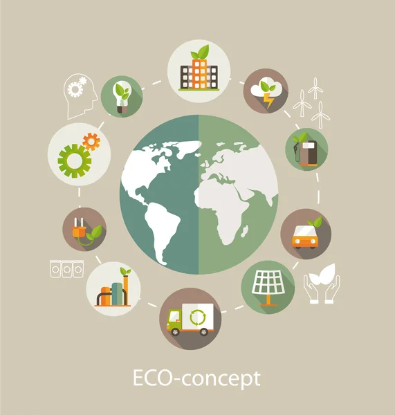Koncepcja Eco. — Wektor stockowy