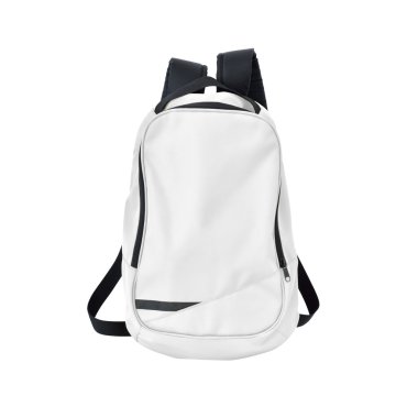 White backpack isolated with path