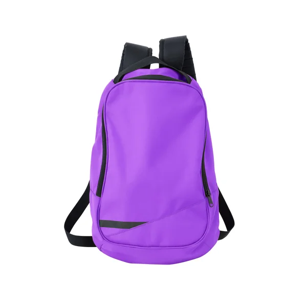 Purple backpack isolated with path — Stock Photo, Image