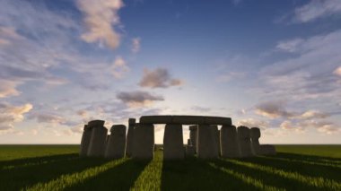 Stonehenge'de gündoğumu