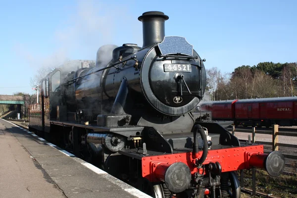 steam train engine on platform