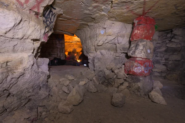 Podzemní strana uvnitř katakomby Stock Snímky