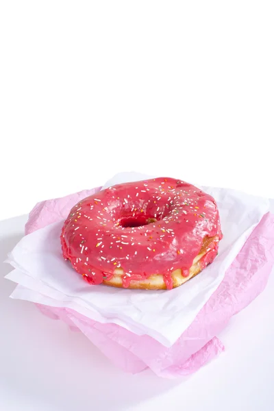 One giant pink doughnut with sprinkles — Stock Photo, Image