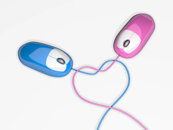 Internet Mice, Dating Concept — Stock Photo, Image