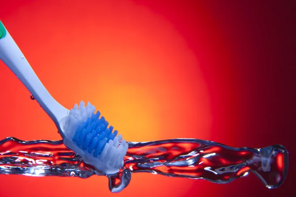 Splash Toothbrush — Stock Photo, Image