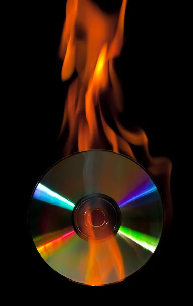 Burn compact disc — Stock Photo, Image