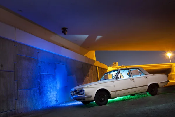 Classic Car under bridge — Stock Photo, Image