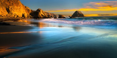 Mcclures Beach günbatımı
