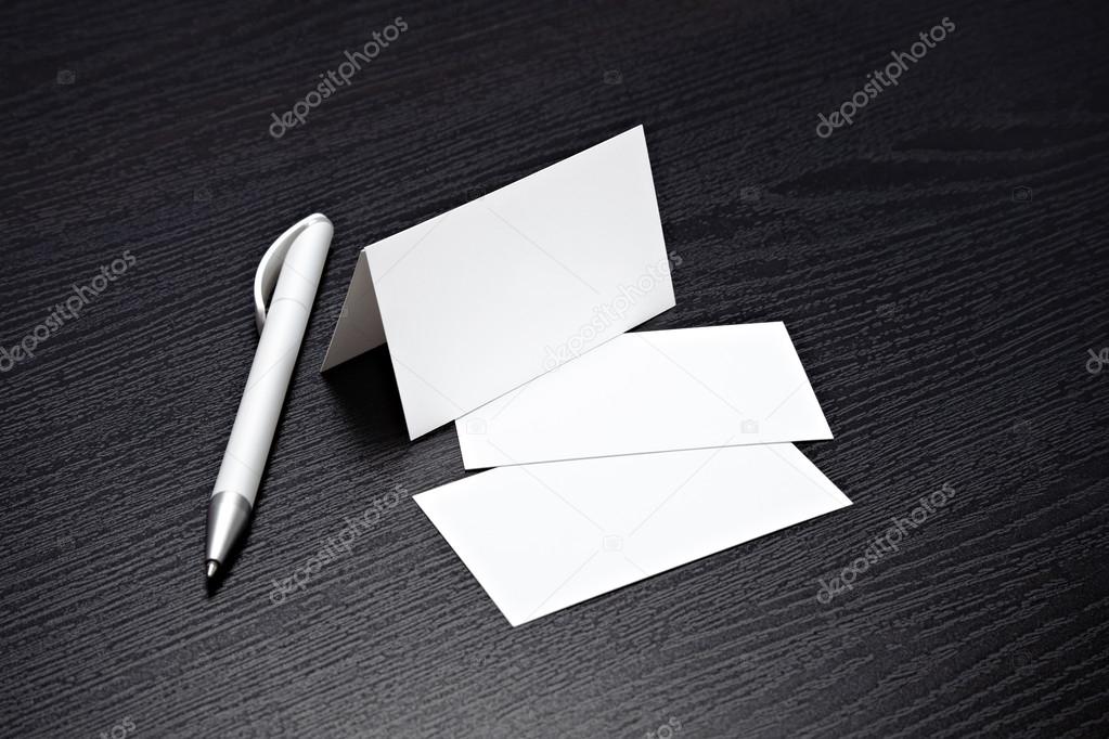 calling card, business card with white pen