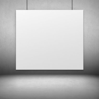 gri oda duvar posteri ile