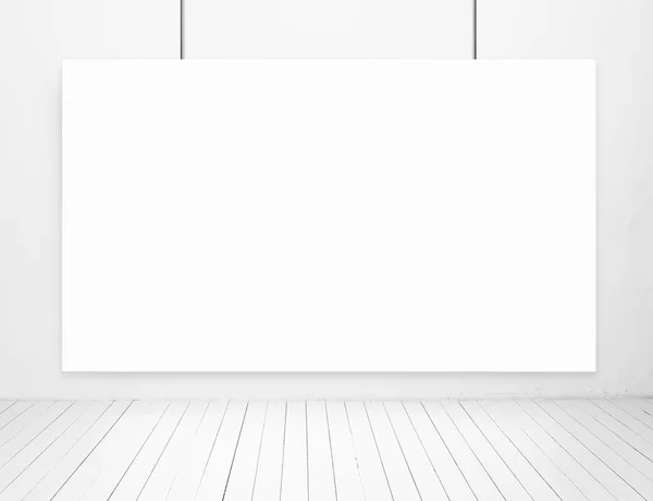 Witte kamer met poster op de muur — Stockfoto