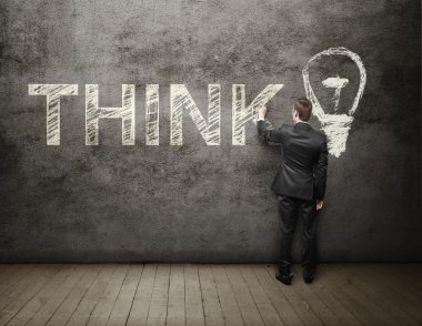 duvarda yazılı iş adamı