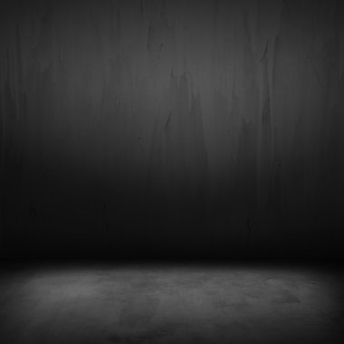 Siyah duvar ve zemin tahrip