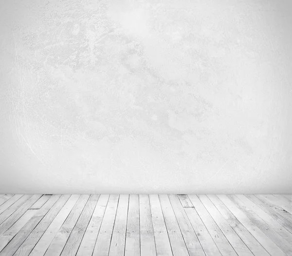 White wall and wood floor — Stock Photo, Image