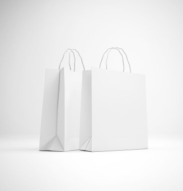 Beyaz alışveriş torbaları