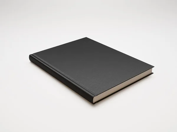 Book with black blank cover — Stock Photo, Image