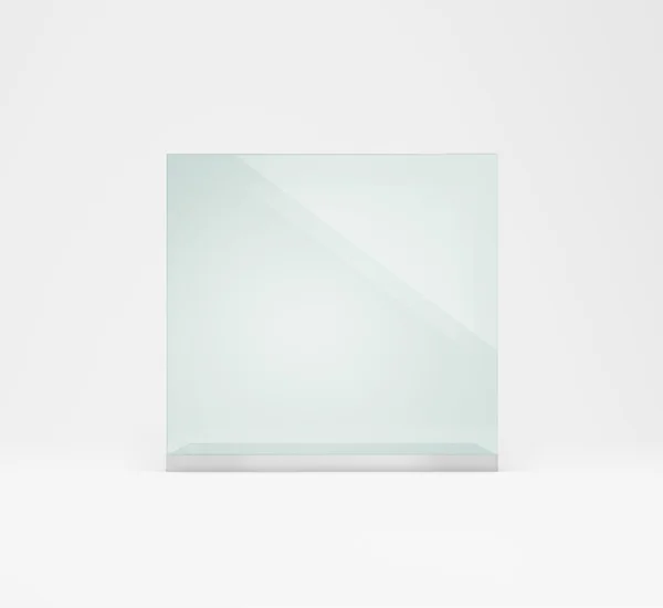 Пустой стеклянный ящик — стоковое фото