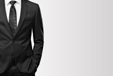 Man in the suit on white clipart