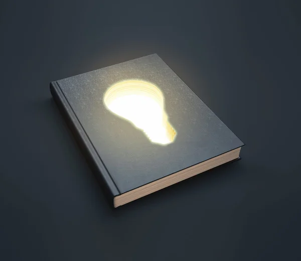 Livre avec lampe d'éclairage — Photo