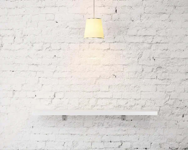 Mensola con lampada — Foto Stock
