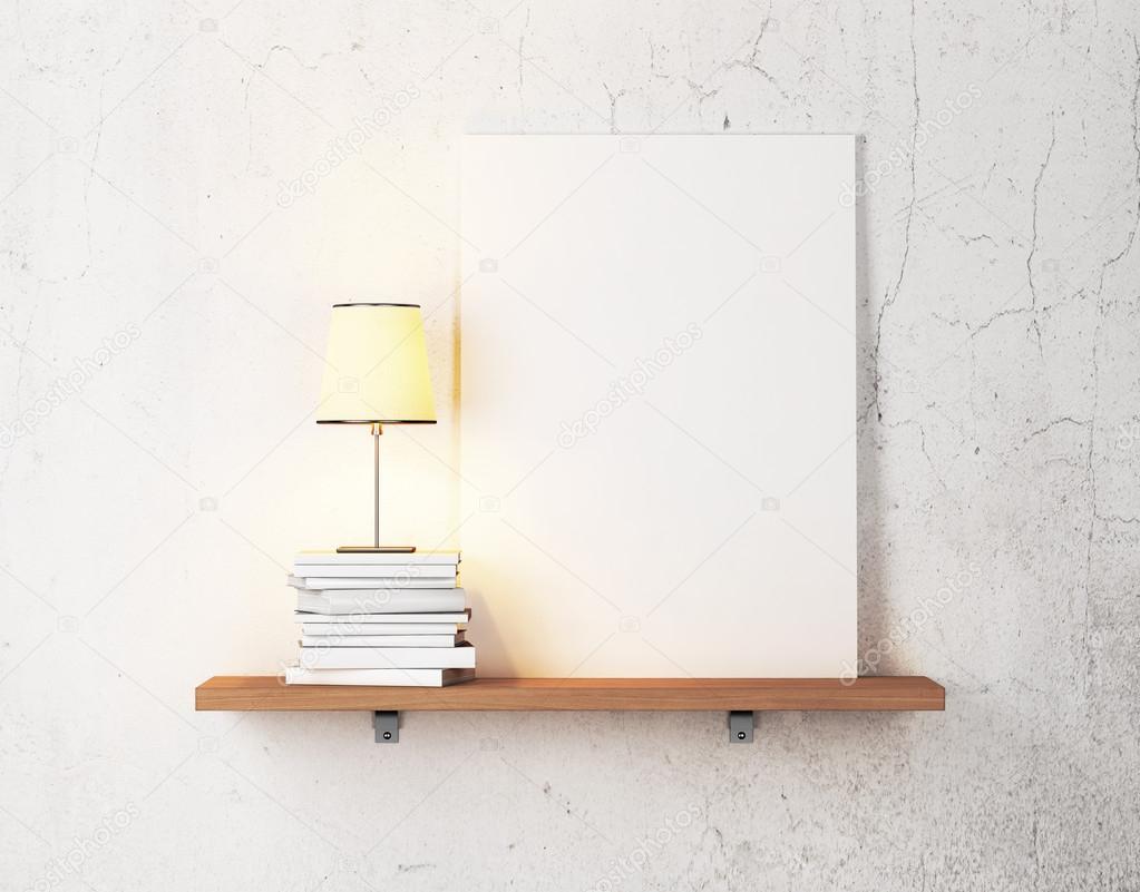 Blank poster and wall with lamps Stock Photo by ©kantver 26836055