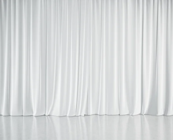 Palco com cortinas brancas — Fotografia de Stock